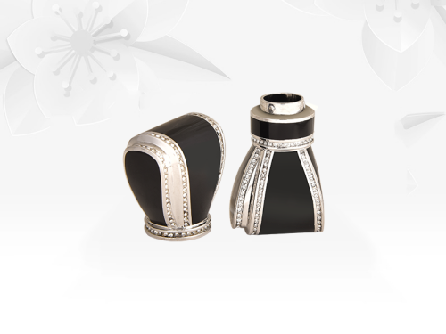 Lipstick Case Holder with Enamel Decoration